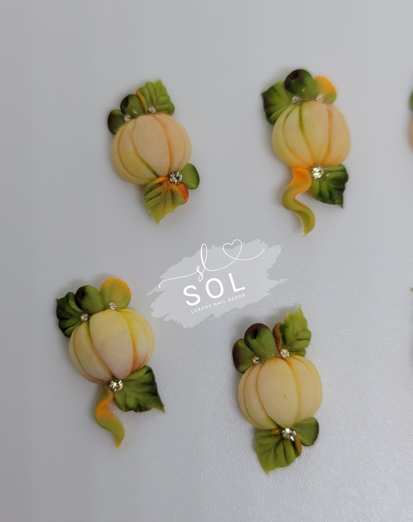 3D white pumpkins