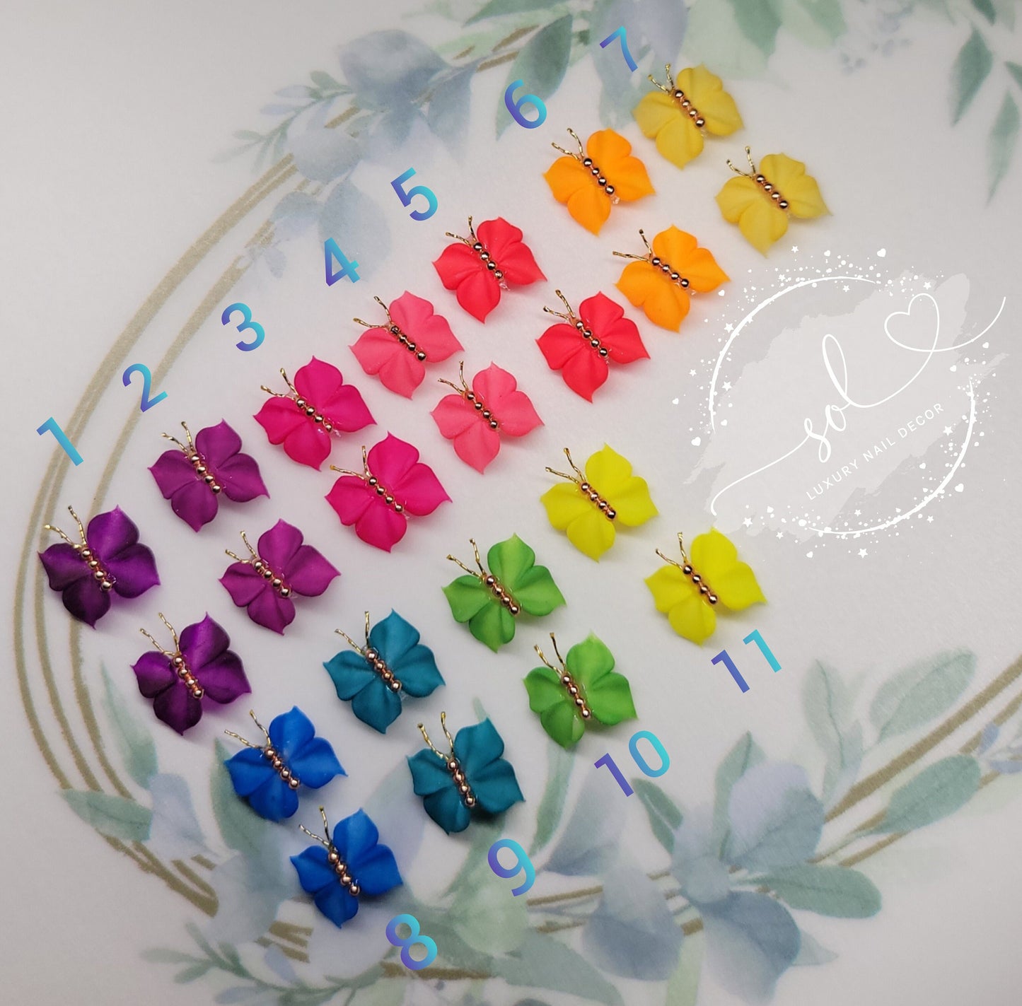 3D Nail Butterflies