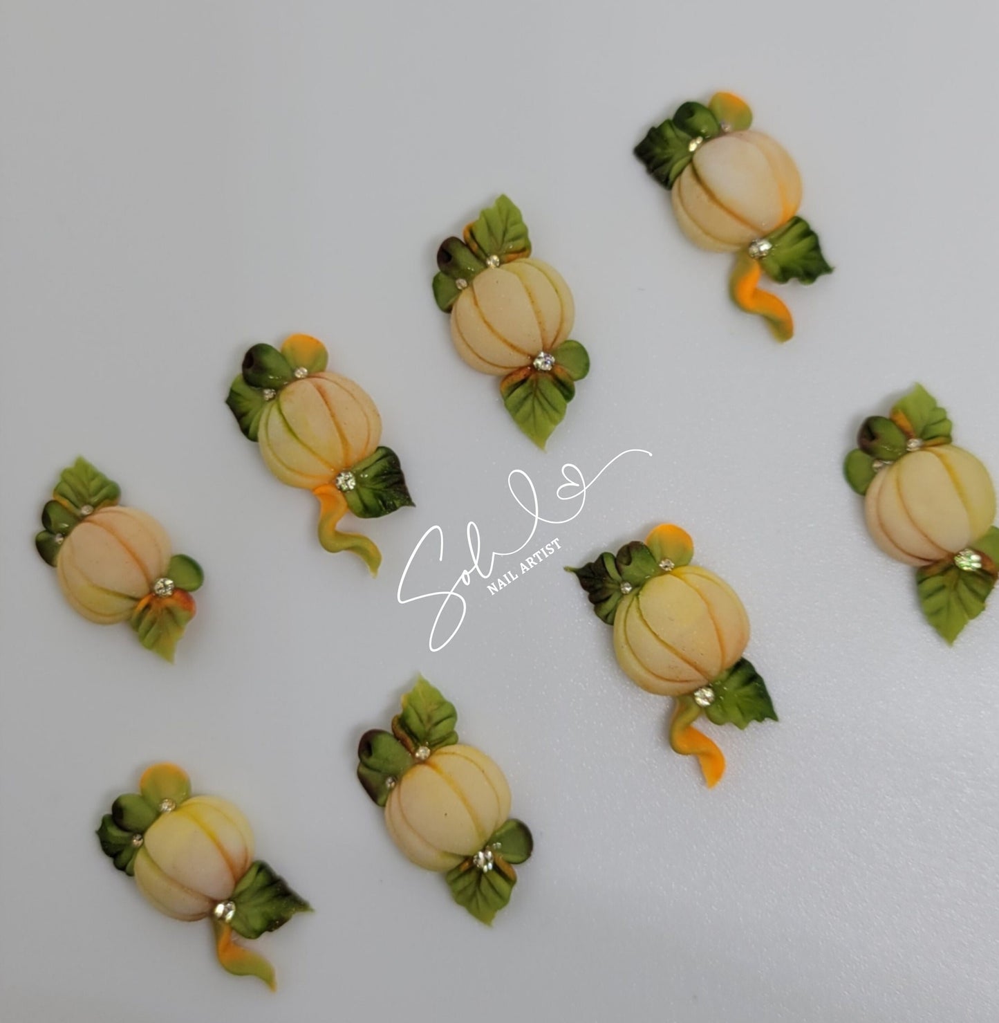3D white pumpkins