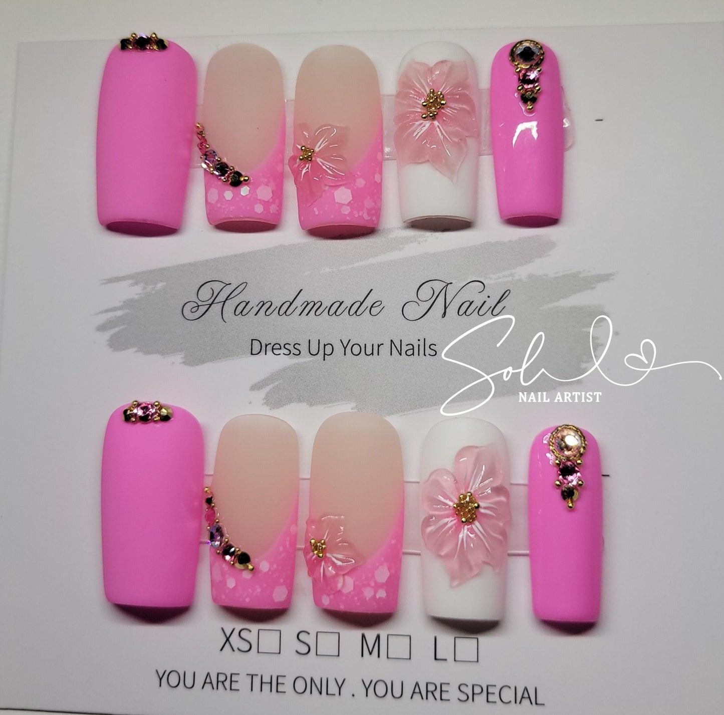 Summer Pink Nails