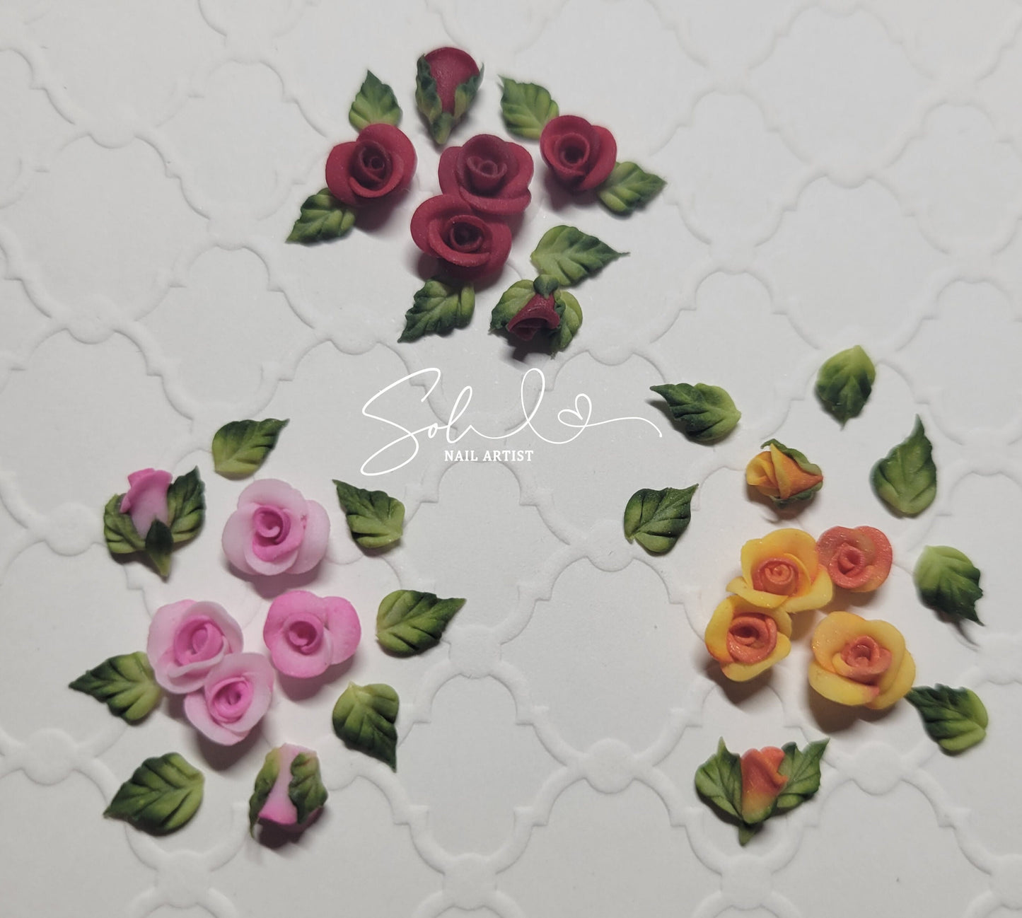 3D Nail Mini Roses