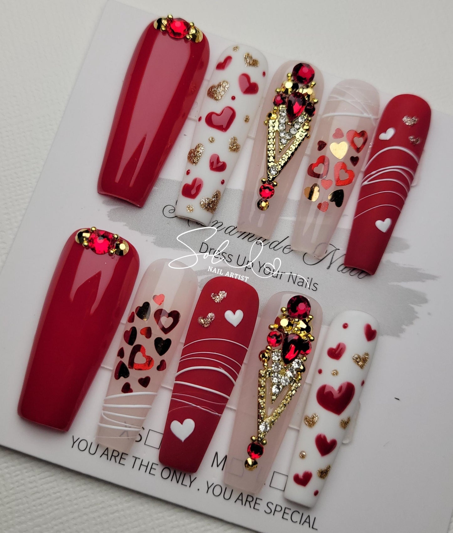 Valentines Red Nails