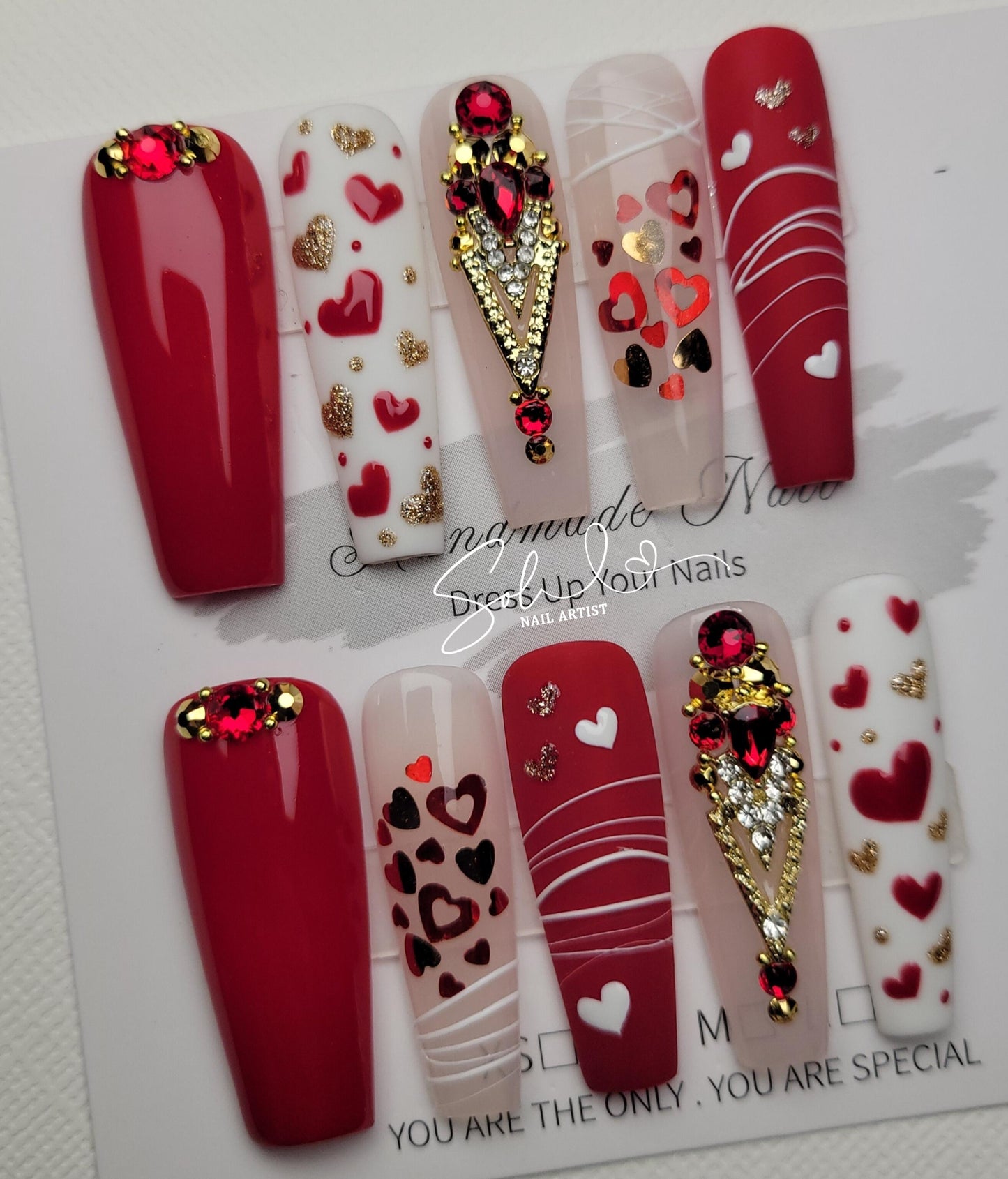 Valentines Red Nails