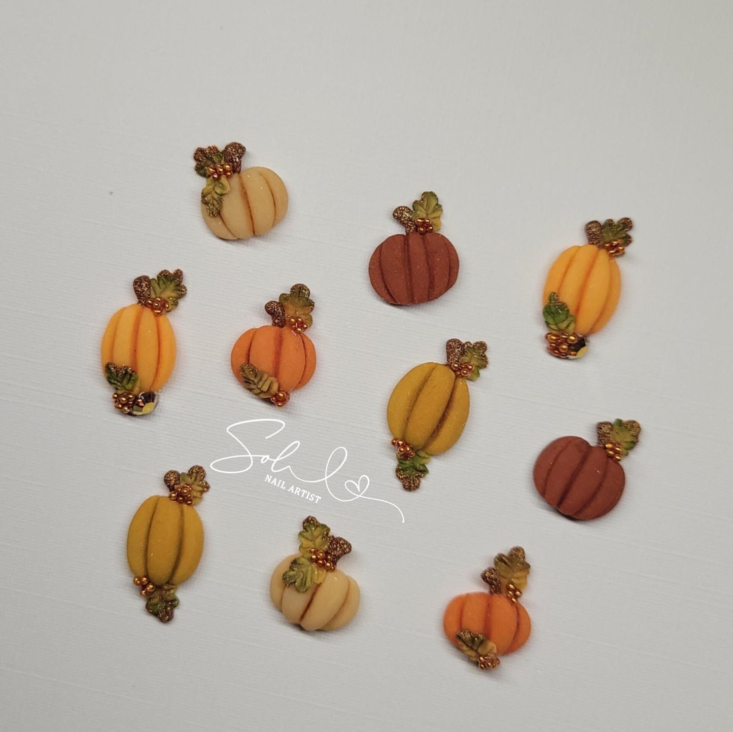 3D Nail Pumpkins