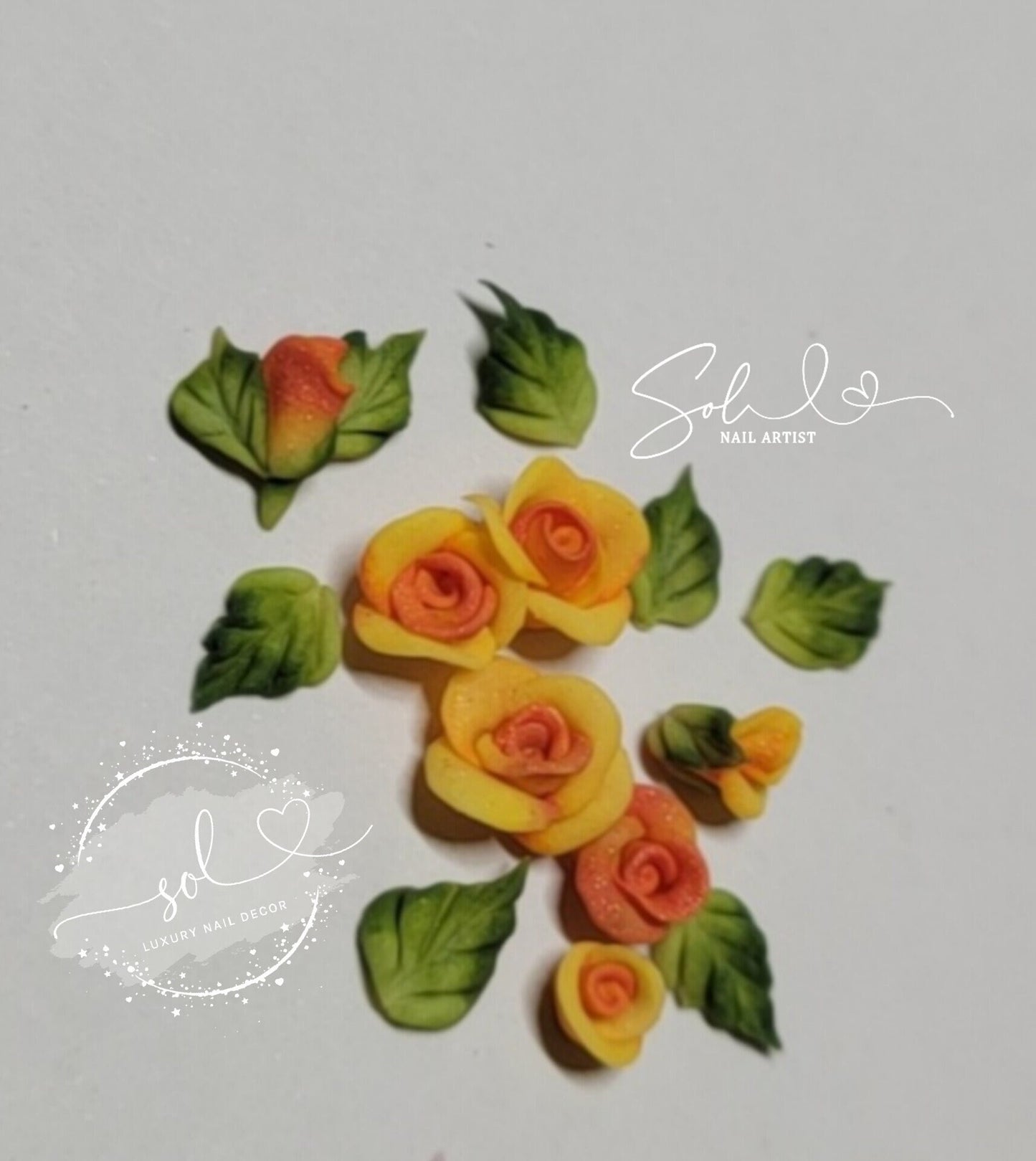 3D Nail Mini Roses