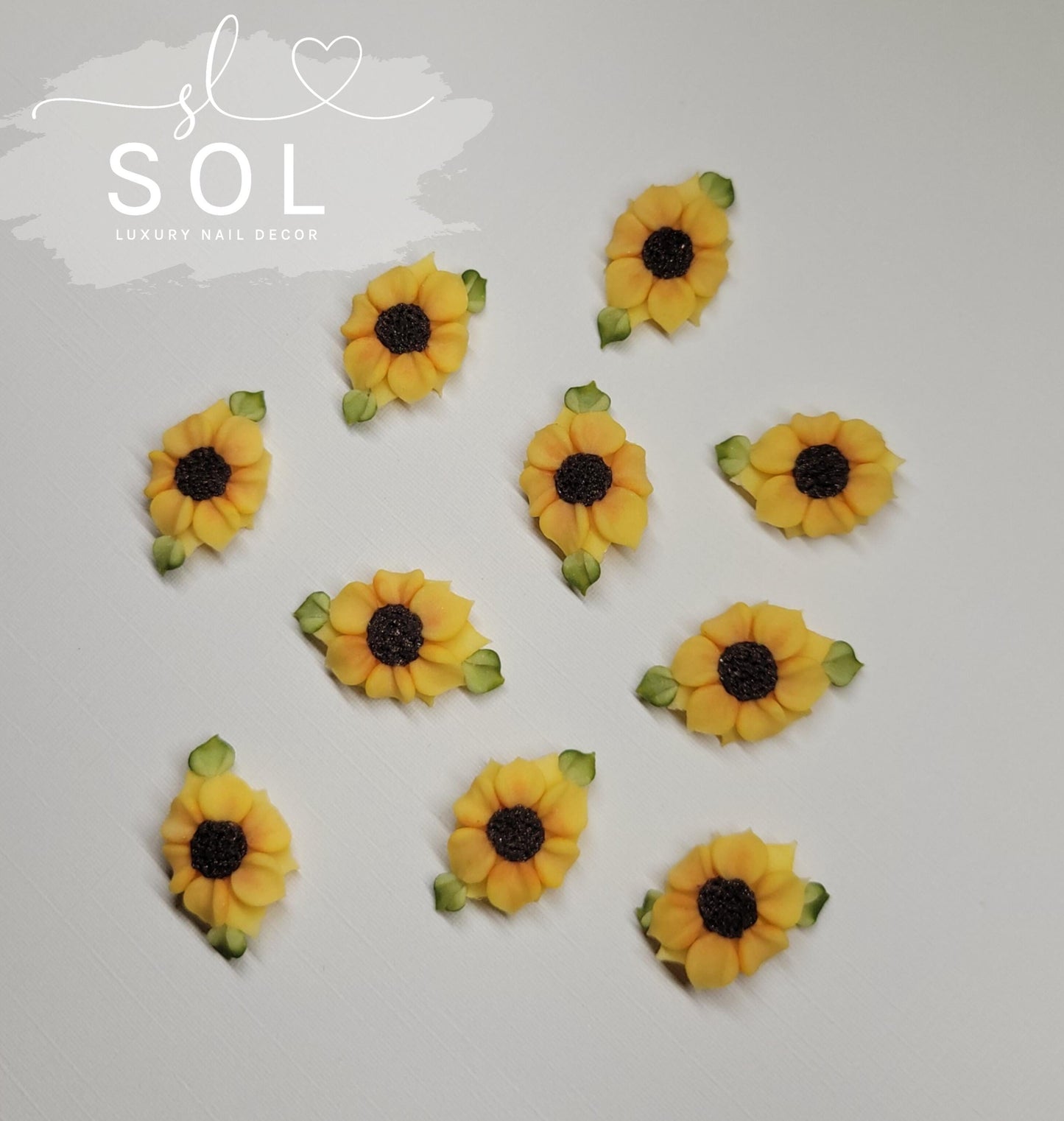 3D Nail Sunflowers