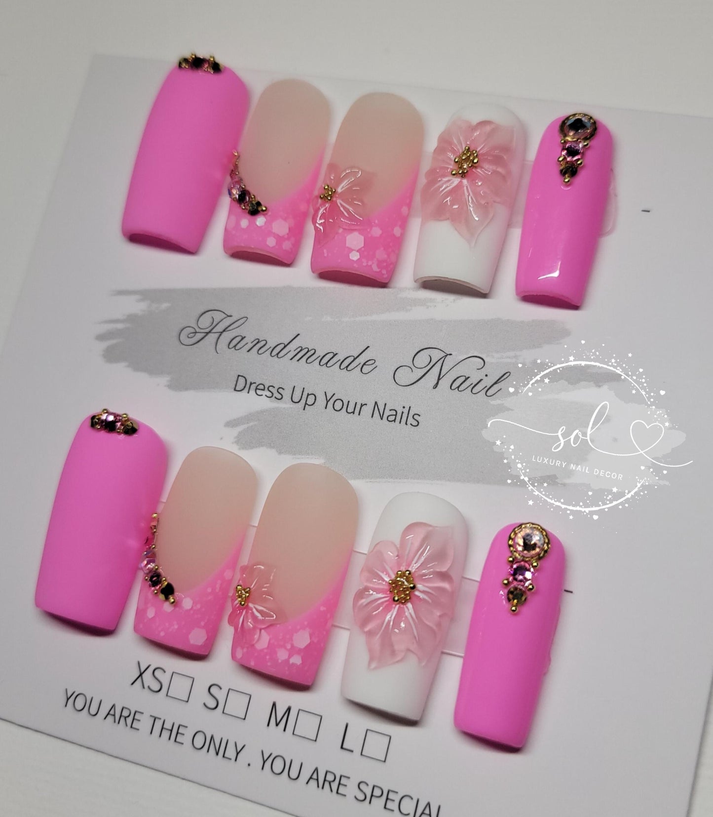 Summer Pink Nails