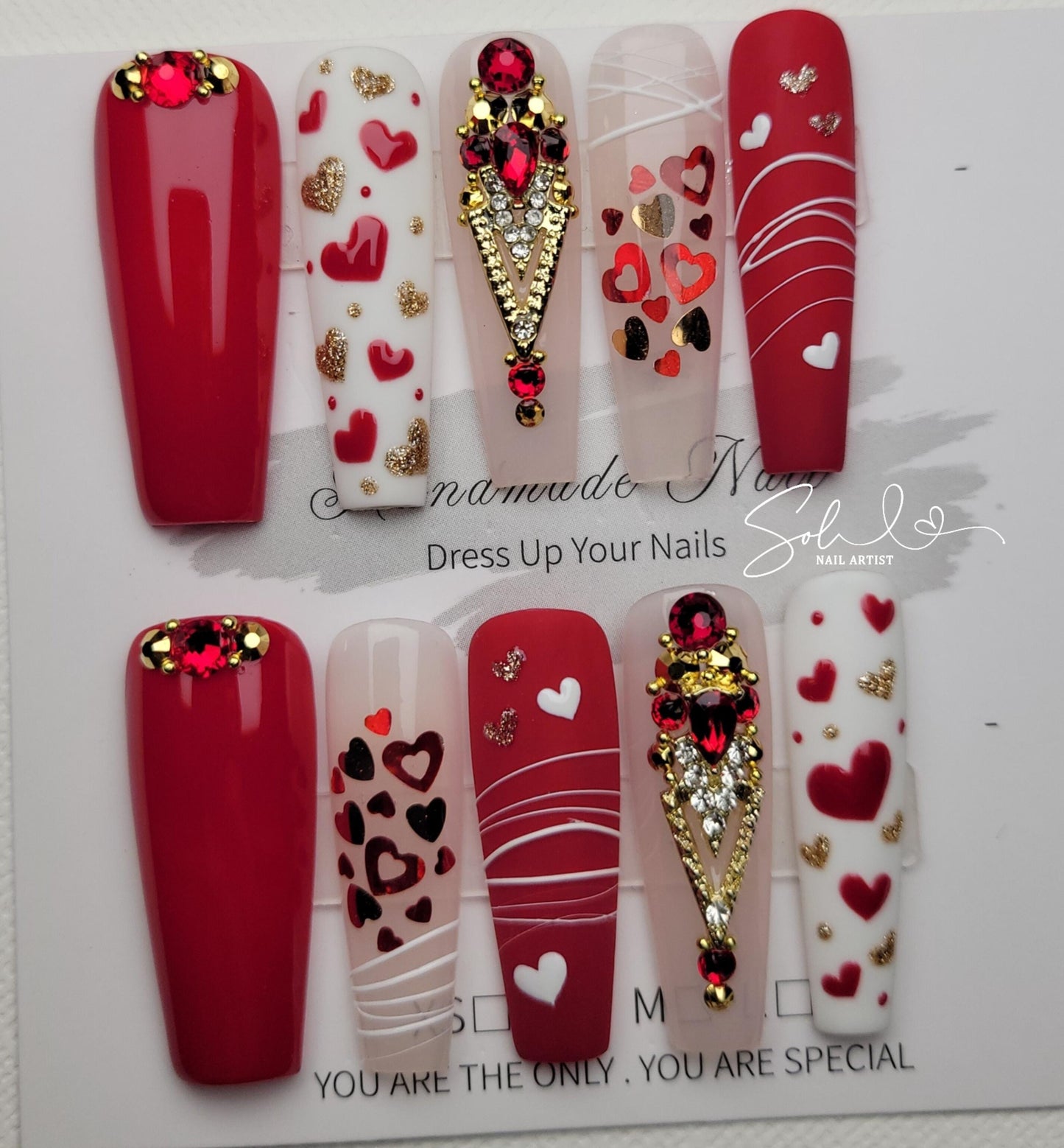 Valentines Red Nails
