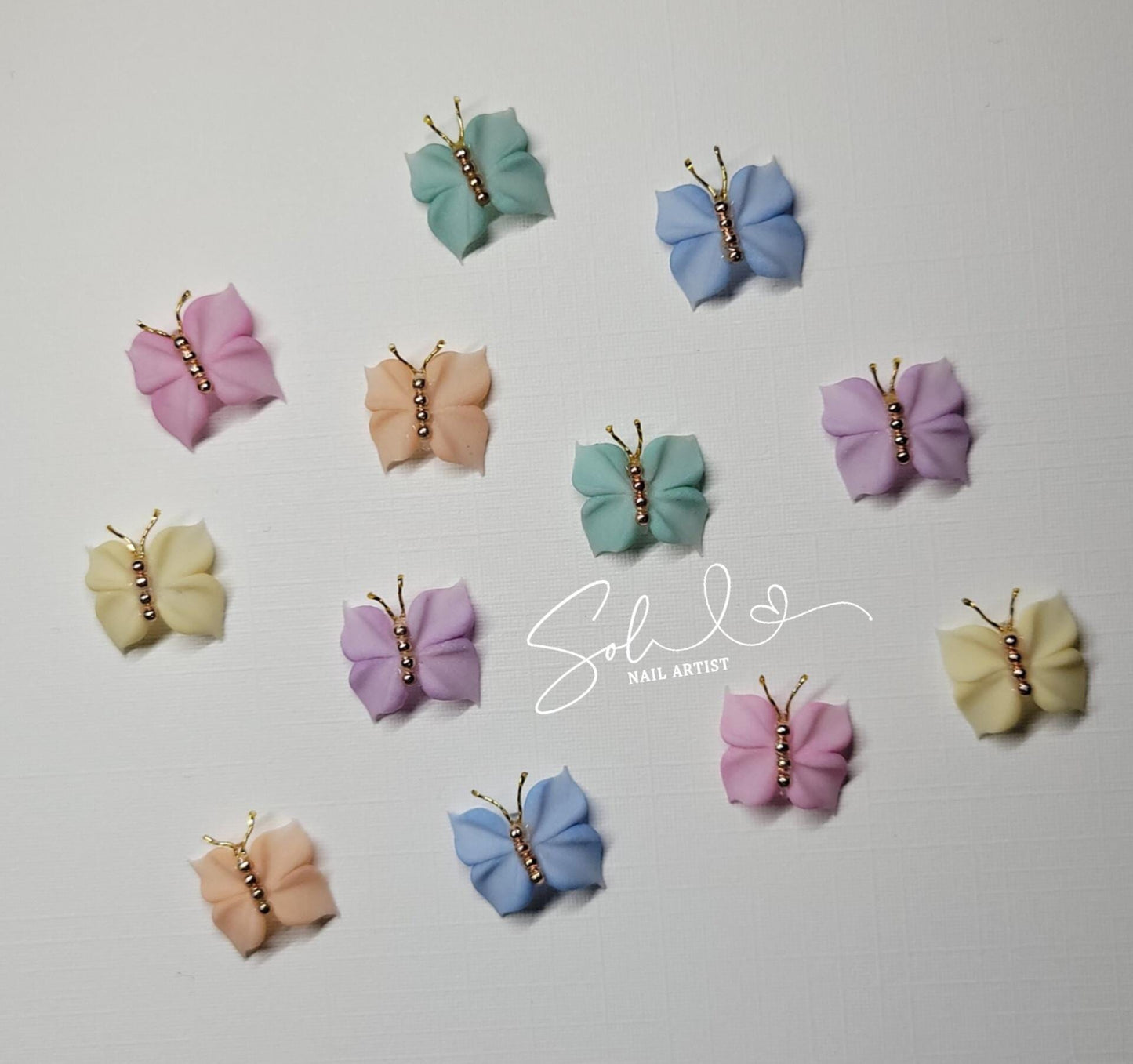 3D Nail butterflies