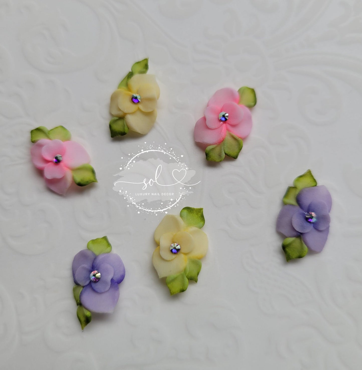 3D Nail Flowers Spring