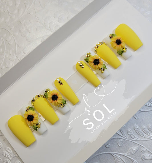 Sunflowers Press-on Nails