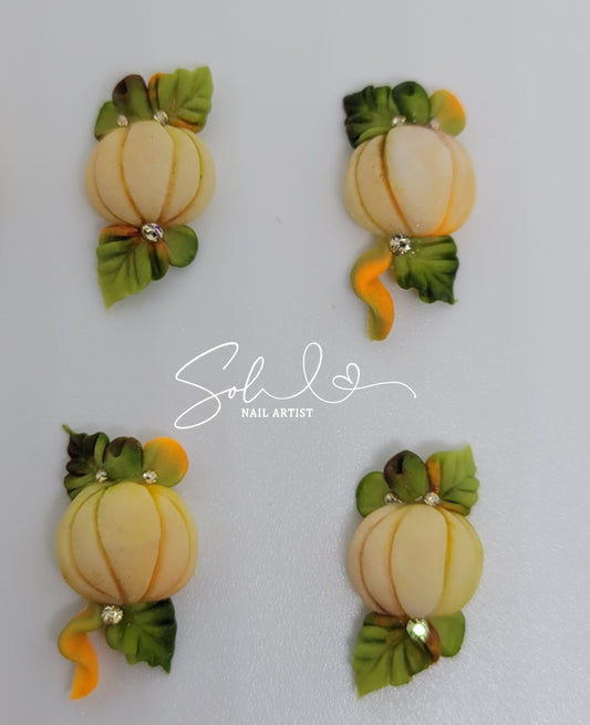 3D white pumpkins