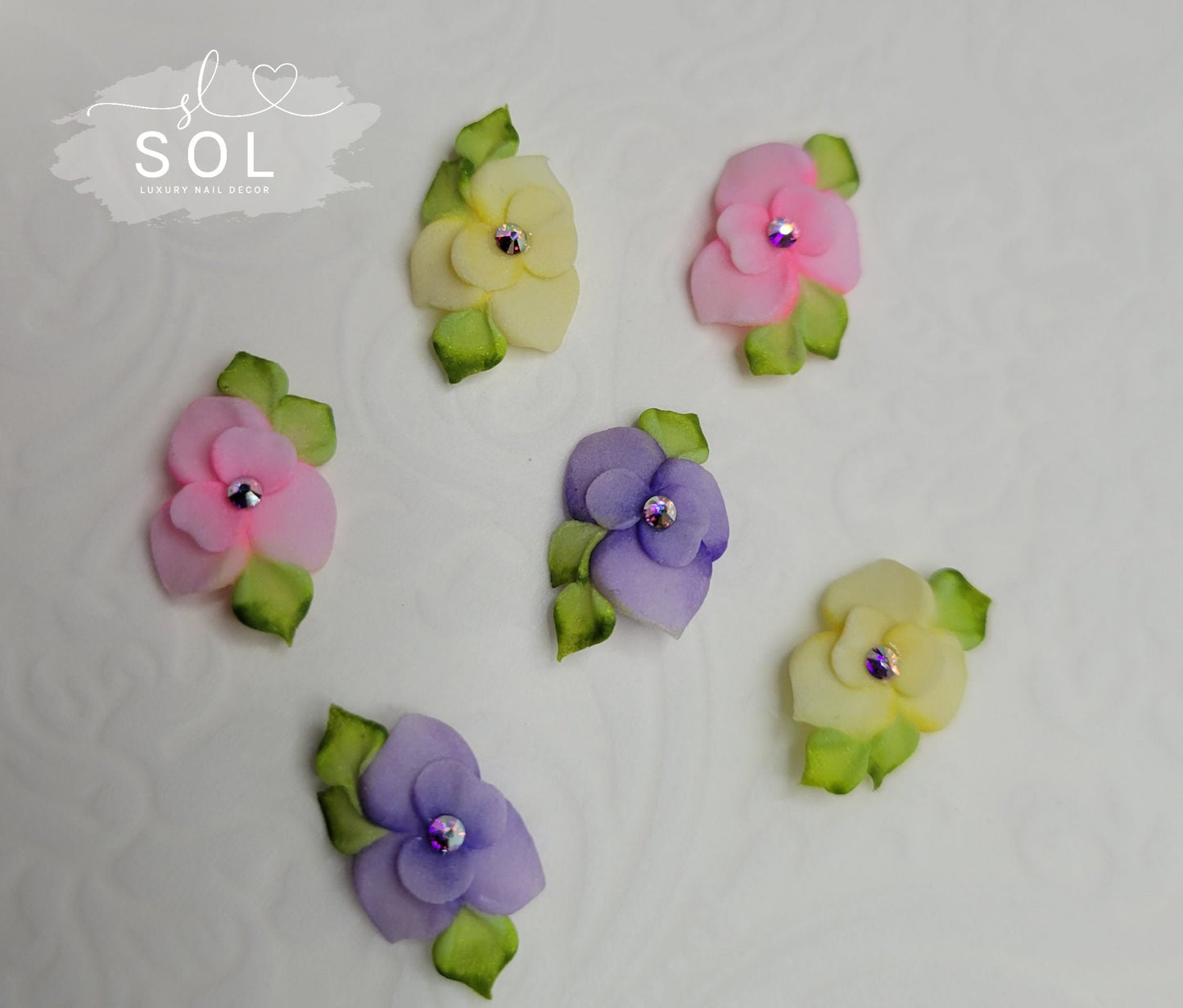 3D Nail Flowers Spring