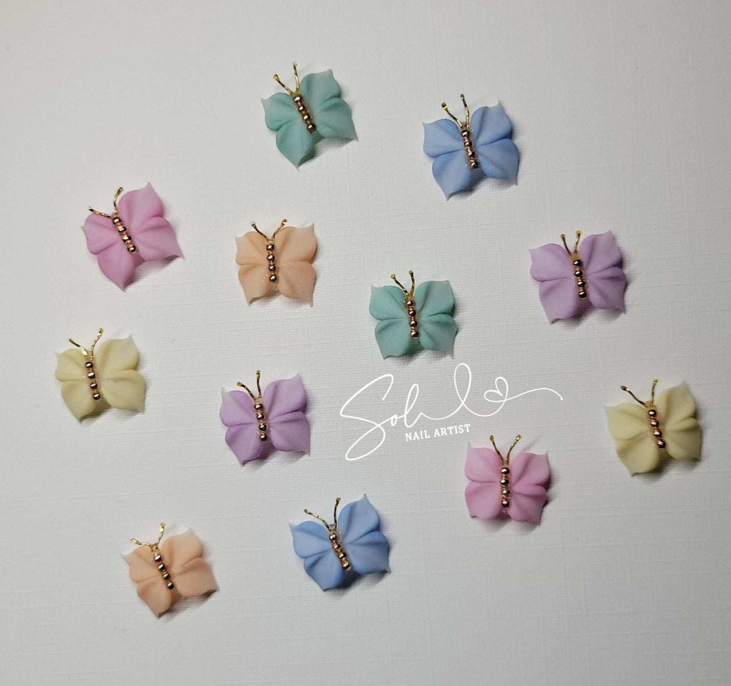 3D Nail butterflies