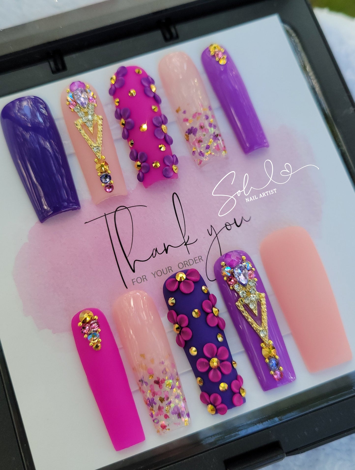 Press-on Nails Purple
