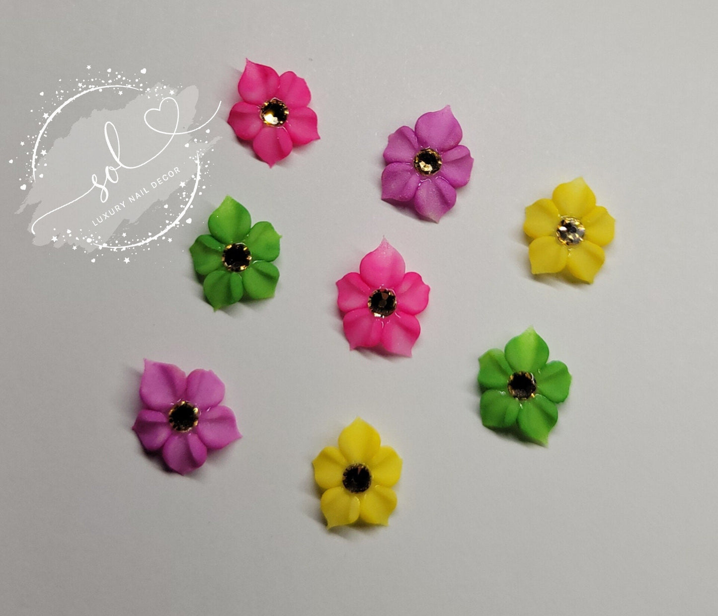 3D Nail Flowers