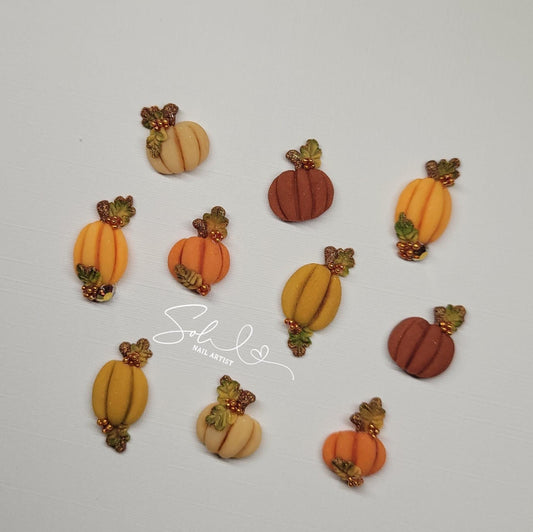 3D Nail Pumpkins