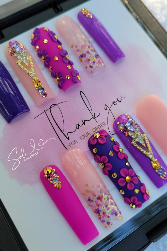 Press-on Nails Purple