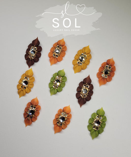 3D Fall Sun Flowers
