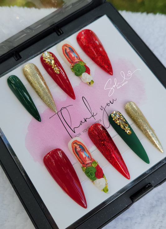 Press-on Nails La Virgen De Guadalupe